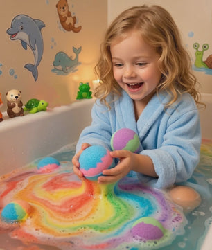 24x Verrassingsbadbomben Cadeauset - Luxe Spa Ontspanning met Etherische Oliën & Shea Boter voor Kinderen & Volwassenen