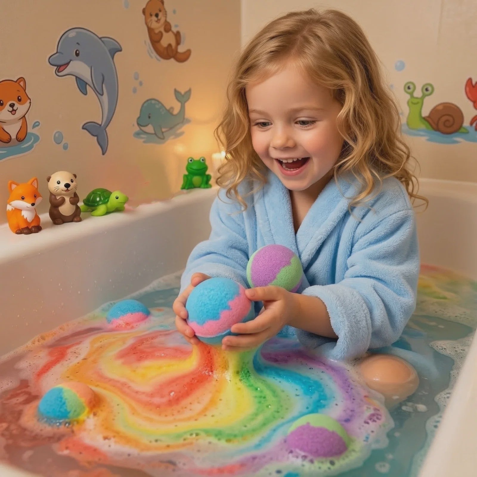 24x Verrassingsbadbomben Cadeauset - Luxe Spa Ontspanning met Etherische Oliën & Shea Boter voor Kinderen & Volwassenen