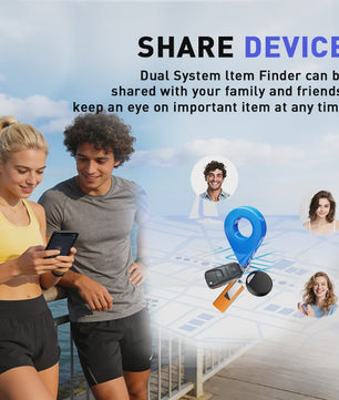 4x Dual Systeem Tracker: Werkt met Apple Find My & Google Find Hub - Slimme Locator