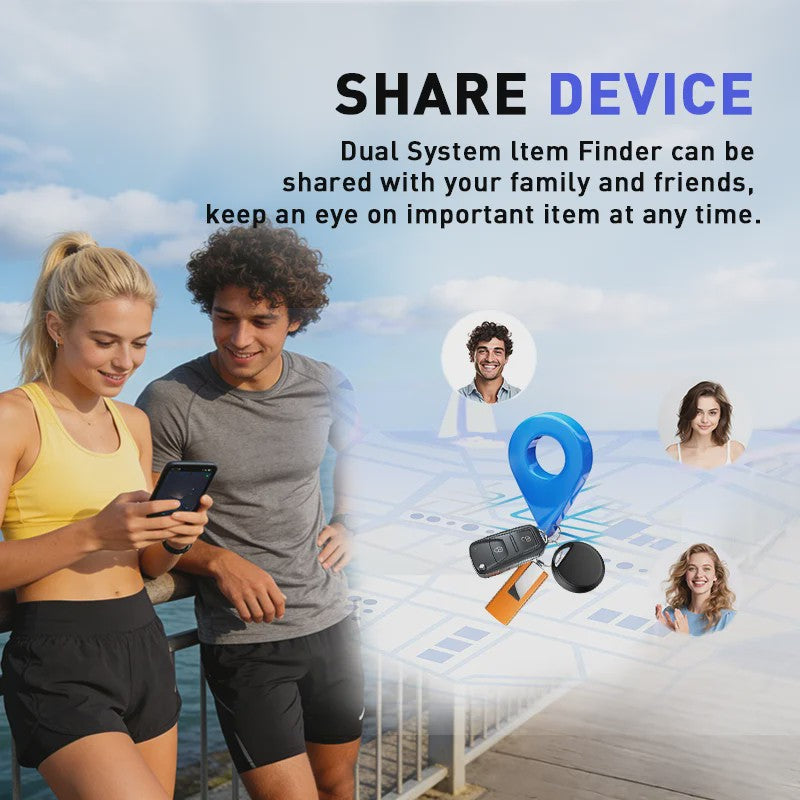 4x Dual Systeem Tracker: Werkt met Apple Find My & Google Find Hub - Slimme Locator