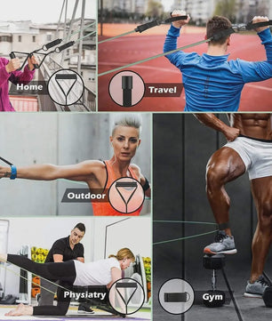 Verstelbare Weerstandsbanden Set (20-200 LBS) voor Krachttraining & Fitness