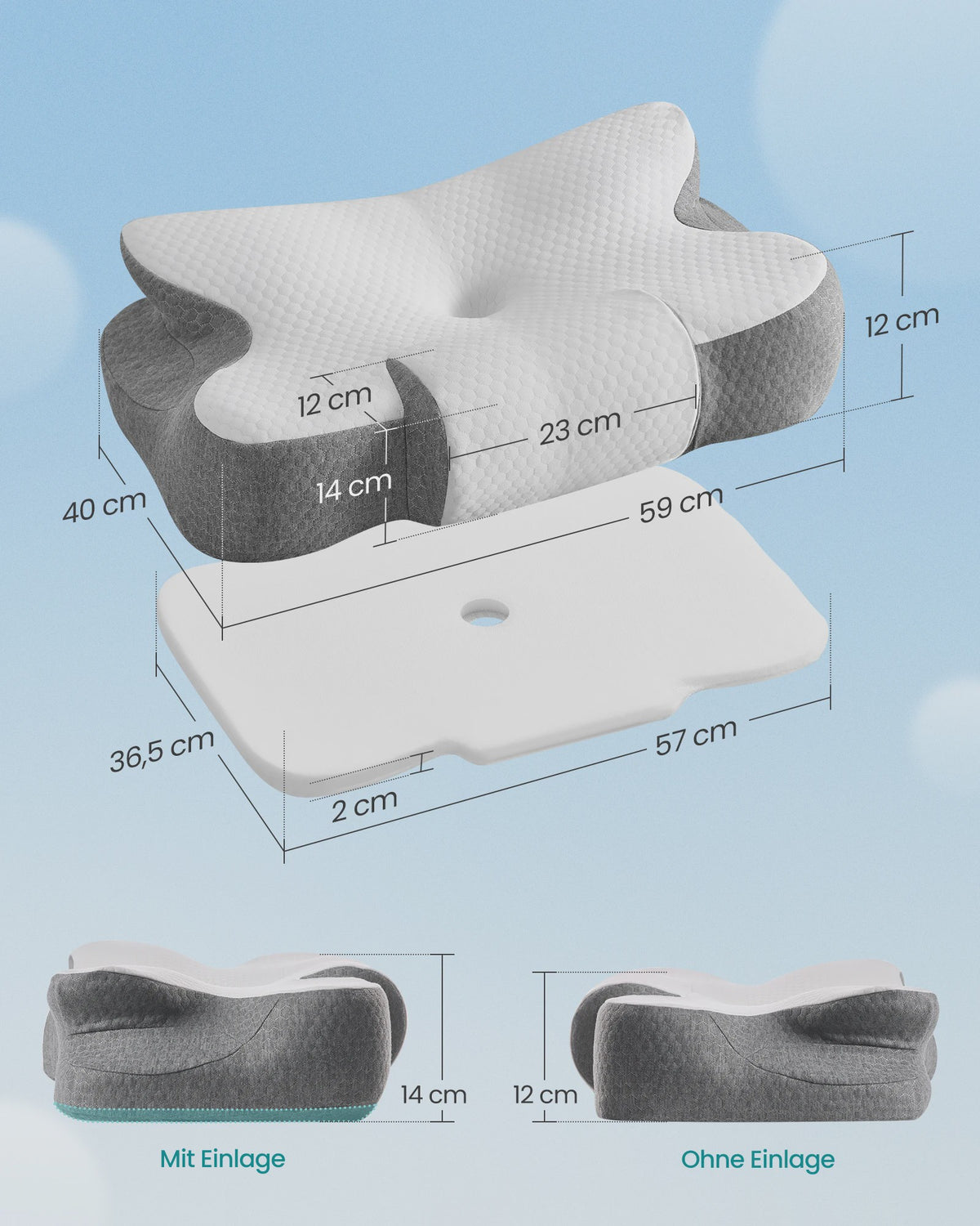Ergonomisch Nekkussen van Traagschuim - Hoogte Verstelbaar & Wasbare Hoes