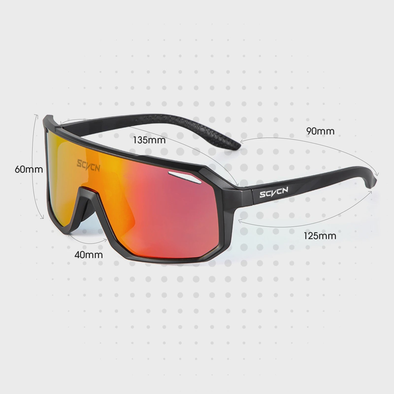 SCVCN Sport Zonnebril - UV400 Bescherming voor Fietsen & Outdoor Activiteiten