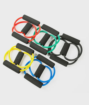 8-vormige Weerstandsband voor Krachttraining en Fitness | Elastische Oefenband met Handvatten