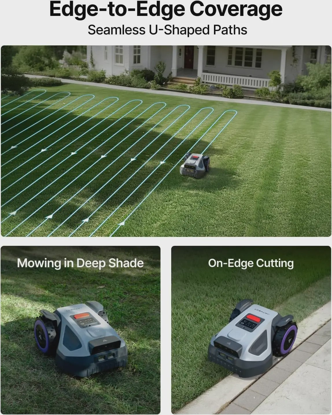 ANTHBOT M9 Robotmaaier: Draadloze RTK+Vision grasmaaier met AI, app-bediening en multi-zone mapping