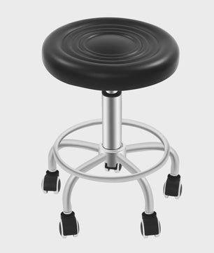 Verstelbare Bar Kruk met Wielen - 360° Draaibaar & 150kg Draagkracht