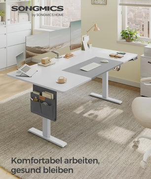 SONGMICS Elektrisch In Hoogte Verstelbaar Bureau 180x80 cm met USB-C en Geheugenfunctie