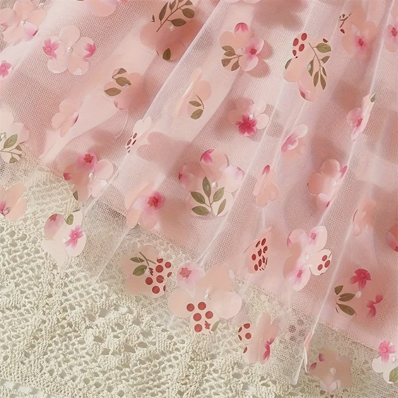 Roze Bloemen Jurk Baby Meisje Zomer - Mouwloos & Lieflijk
