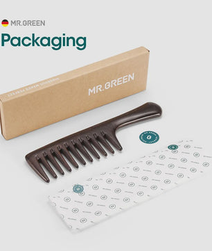 Natuurlijke Houten Kam met Brede Tanden - Anti-statisch & Scalp Massage Kam