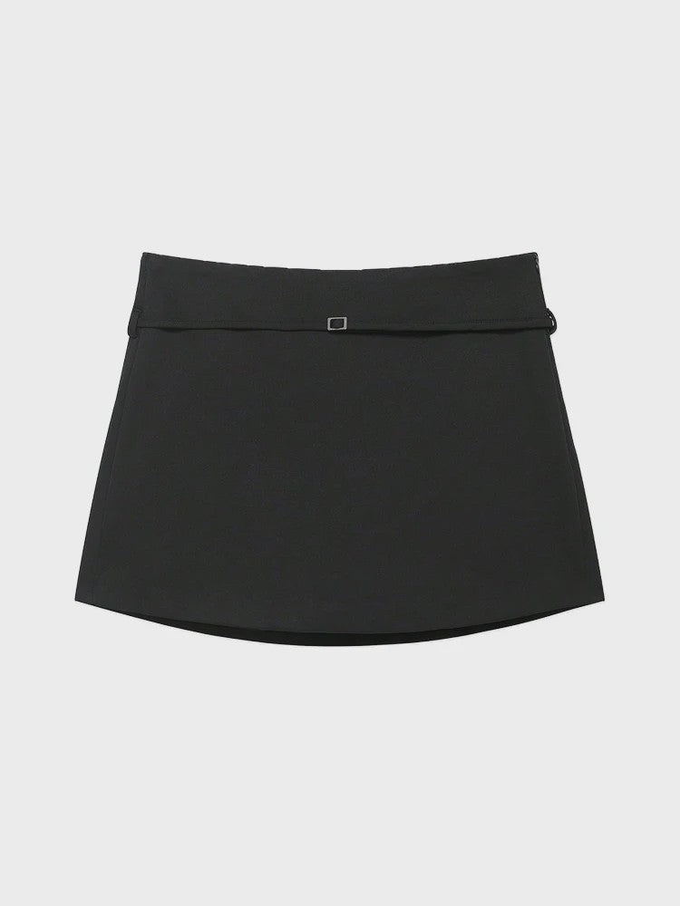 Modieuze Skort met Riem en Ritssluiting - Stijlvolle Casual Kleding voor Dames