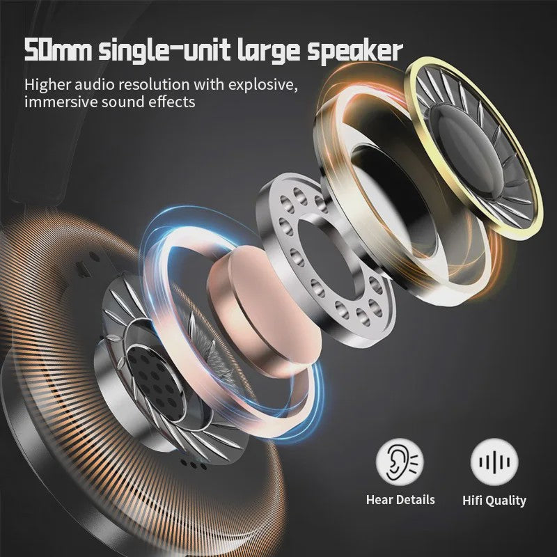 Acinaci J11 Gaming Headset met Microfoon, LED Verlichting & 3.5mm Jack voor PS4, PC, Xbox, Switch