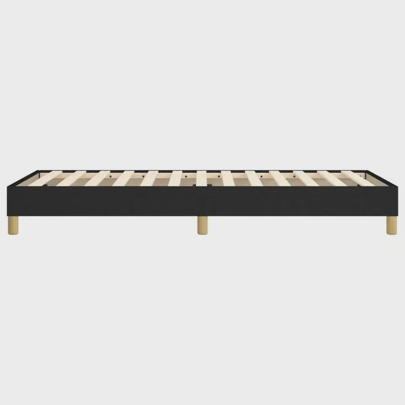 Zwart Stoffen Bedframe met Lattenbodem 90x200 cm - Stevig Ondersteuningssysteem voor Eenpersoonsbed