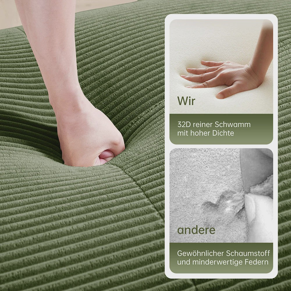 Luxe 82'' Loveseat Bank met Gebogen Armleuningen en Hoge-elastische Bekleding