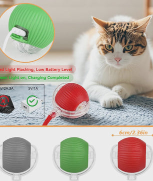 Interactieve Kattenbal Speelgoed - Automatisch Rollend, Oplaadbaar & Slim