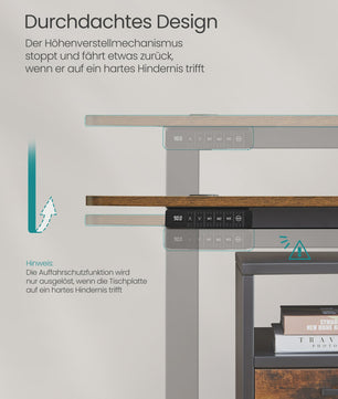 Elektrisch In Hoogte Verstelbaar Bureau 70x160 cm - Traploos Verstelbaar (72-120 cm)