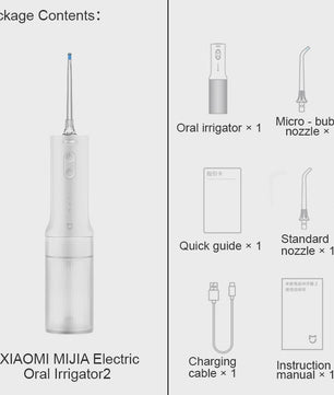 MIJIA Elektrische Waterflosser 2 - Ultrasoon, 3 standen, 200ml tank