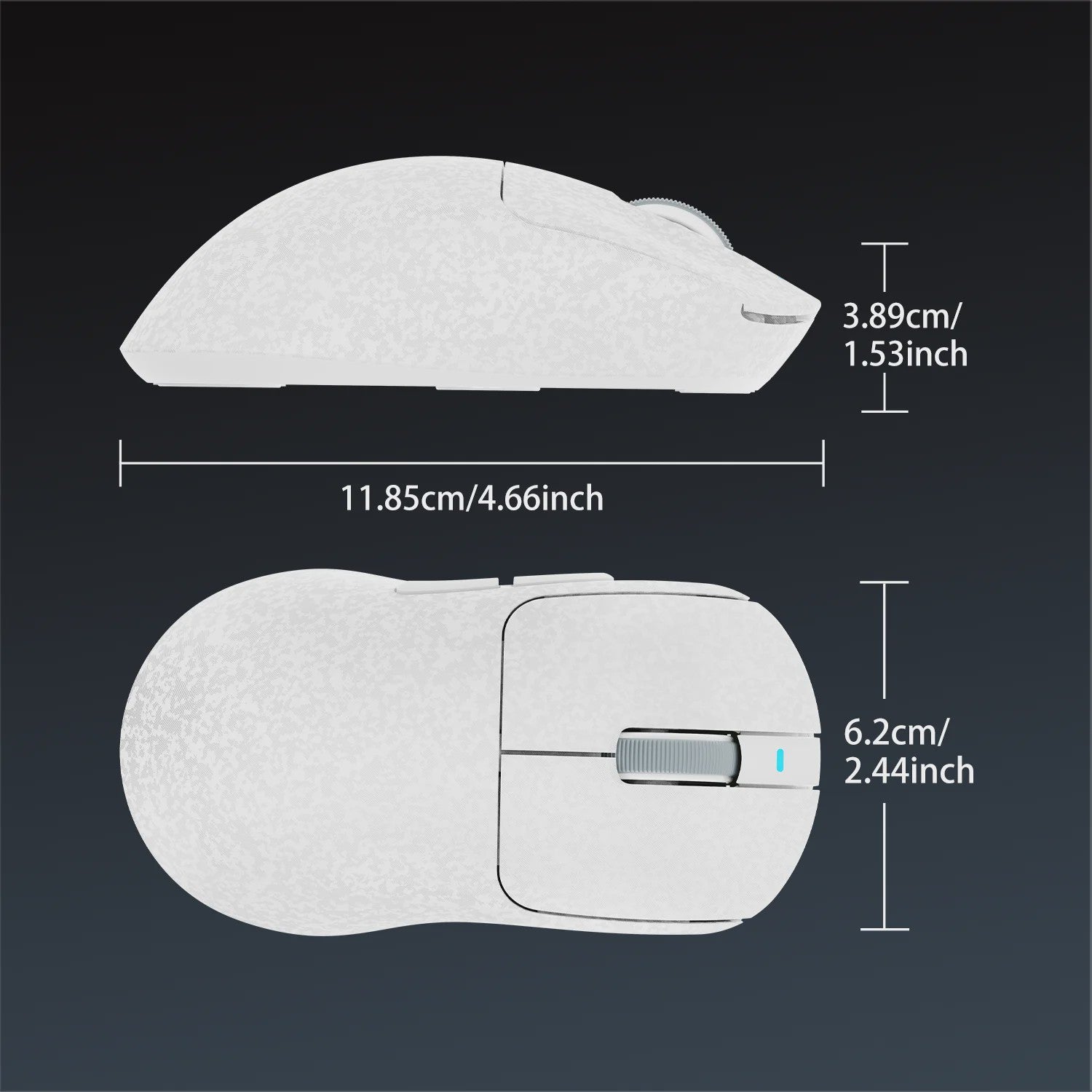 AJAZZ AJ199 Gaming Muis - 24000DPI, PAW3311 Sensor, Carbon Fiber, 3 Modi (2.4G/BT/Bedraad)