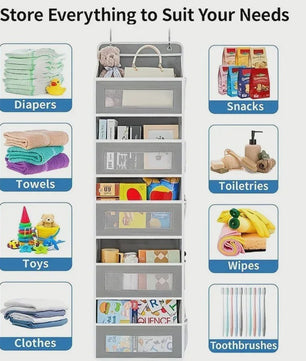 Hangende Deur Organizer met 10 Vakken - Opvouwbare Opbergtas voor Slaapkamer & Kast