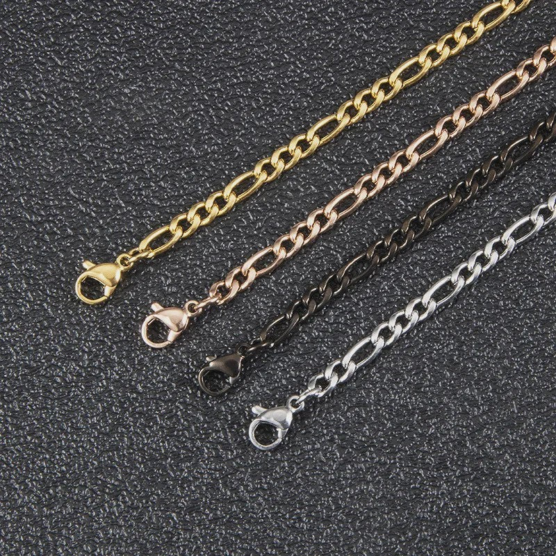 Heren Figaro Ketting - Stoer RVS Punk Hiphop Sieraden Cadeau