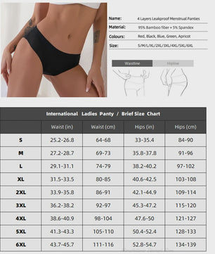 Dames Periode Bikini Broekje - 4 Laags Lekvrij en Absorberend