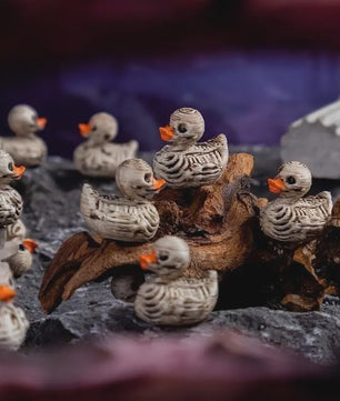 20x Gothic Skelet Eendjes - Mini Resin Figuurtjes voor Halloween & Decoratie