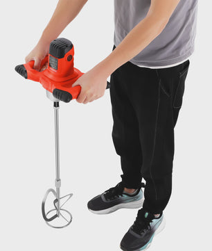 Krachtige Elektrische Betonmolen 1500W - 6 Snelheden, Draagbaar & Handheld voor Cement, Mortel & Gips