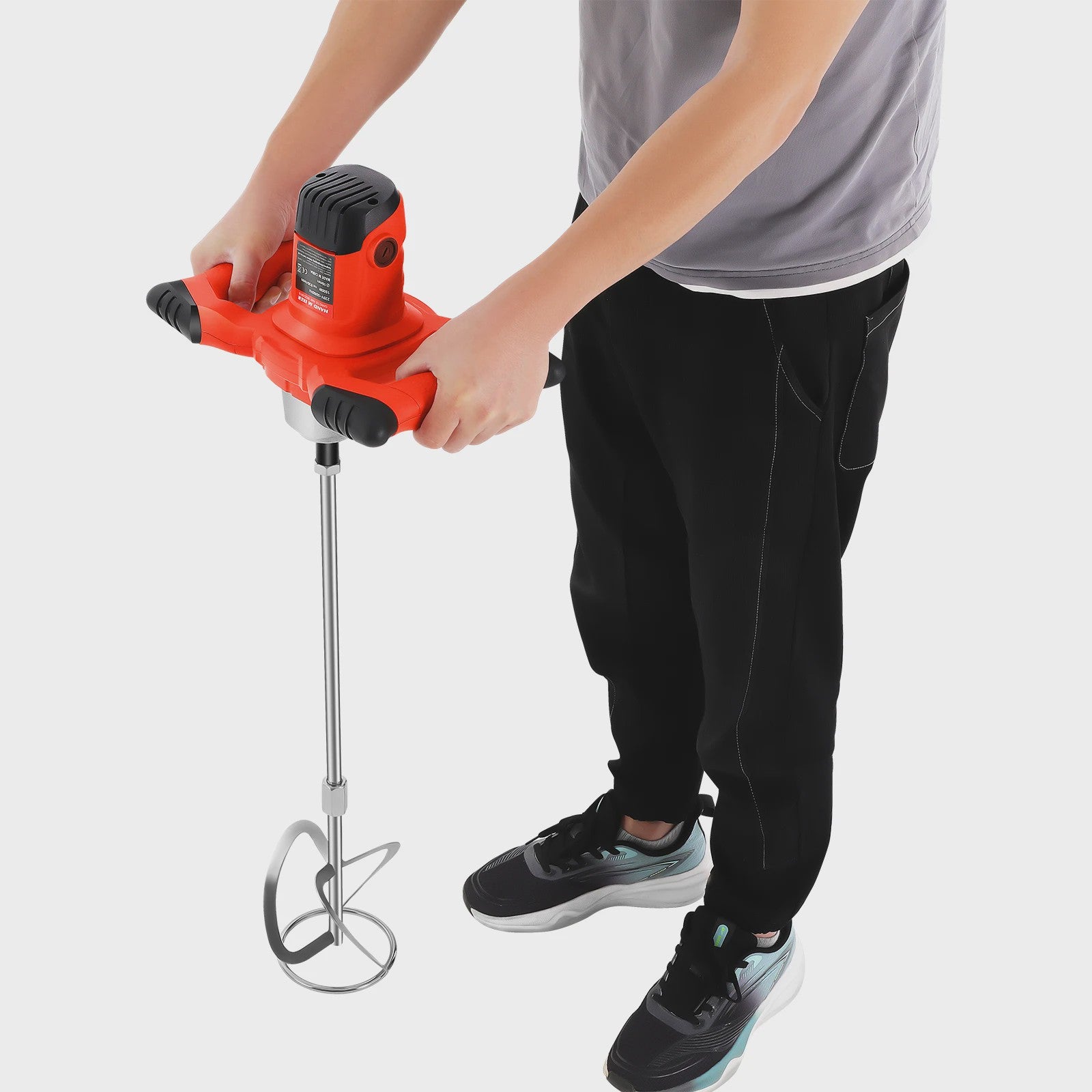 Krachtige Elektrische Betonmolen 1500W - 6 Snelheden, Draagbaar & Handheld voor Cement, Mortel & Gips