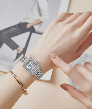 Luxe Gouden Roestvrij Staal Dameshorloge - Elegant Zakelijk Mode Accessoire