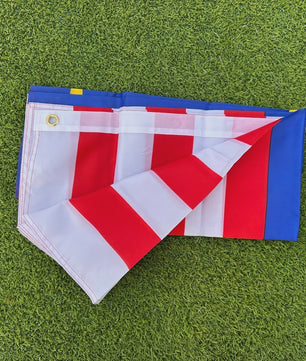 Maleisische Vlag 150x90cm - Polyester, Dubbel Gestikt