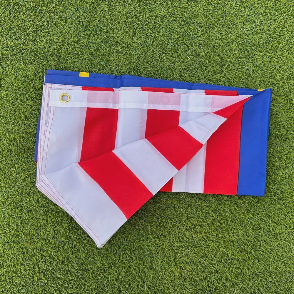 Maleisische Vlag 150x90cm - Polyester, Dubbel Gestikt