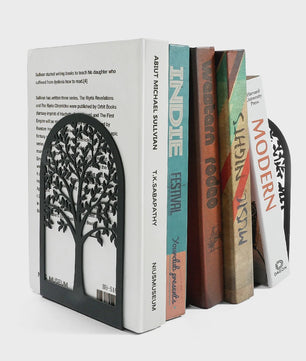 Decoratieve Levensboom Boekensteunen - Stijlvolle Boekenhouders voor Bureau en Thuis