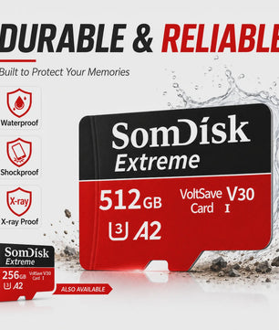 Snelle Micro SD Kaarten (128GB/256GB/512GB) voor Drone, Dash Cam & Tablet - Hoge Capaciteit