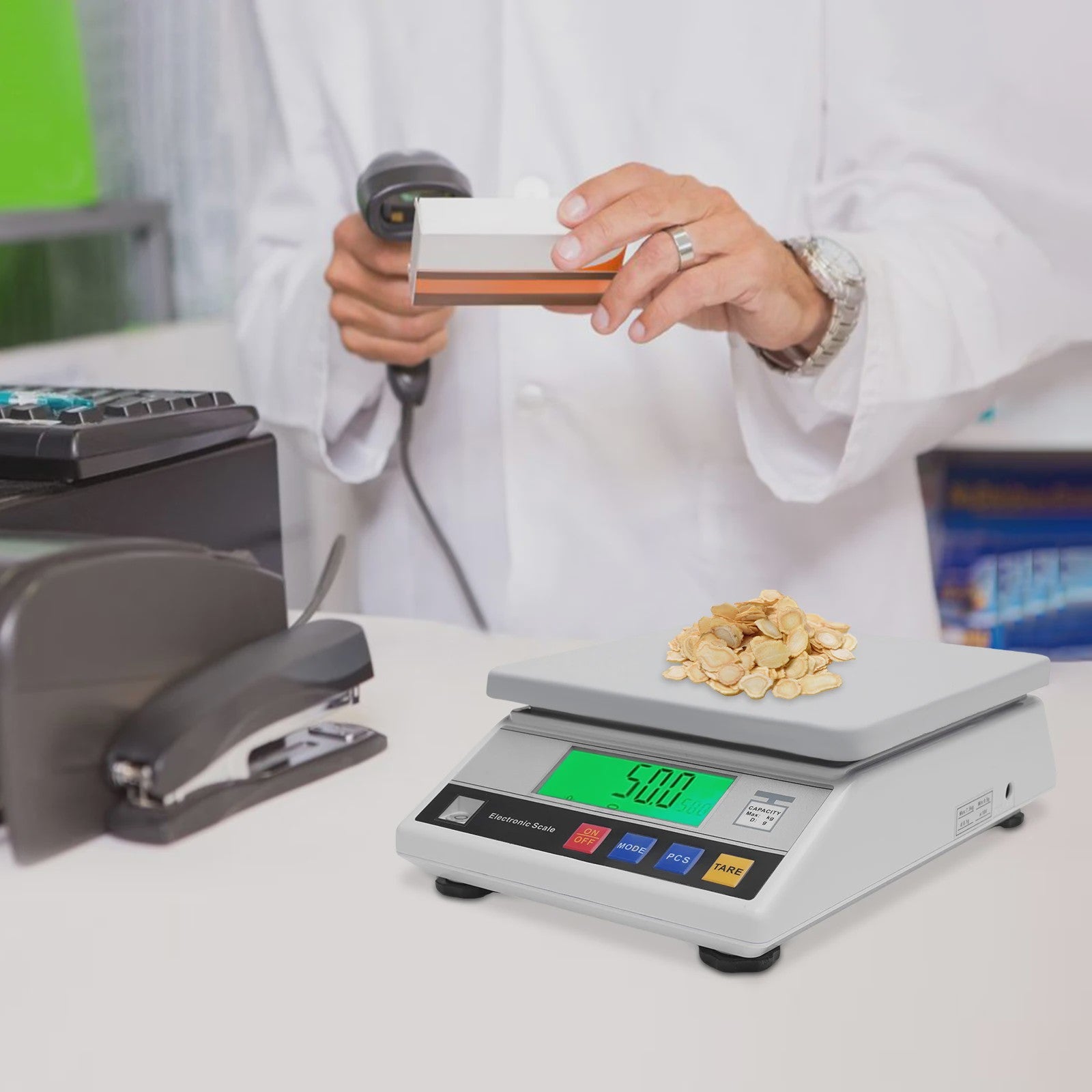 Precisie Elektronische Weegschaal 7.5kg met LCD Scherm - Ideaal voor Laboratorium en Kleine Items
