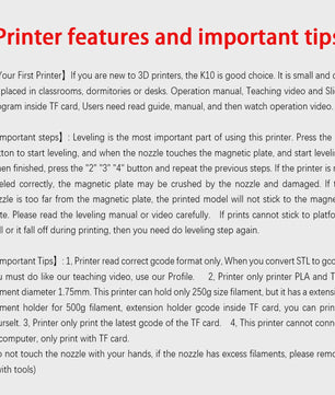EasyThreed 3D Printer - Instapmodel voor Beginners, PLA & TPU Filament