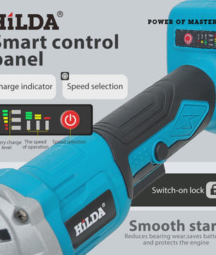 Krachtige HILDA 21V Brushless Haakse Slijper - Snoerloos Polijstmachine (Makita Accu Compatibel)