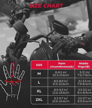 KEMIMOTO Motorhandschoenen Zomer - Ademend Leer met Carbon Bescherming & Touchscreen