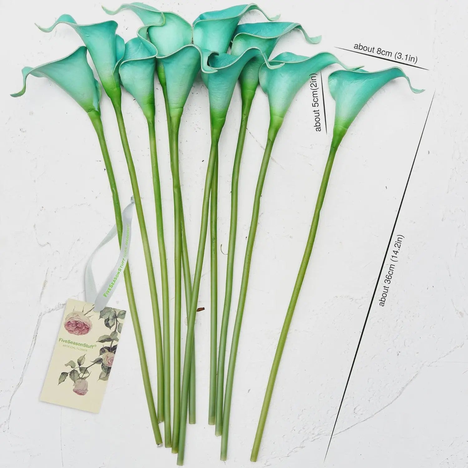 Real Touch Kunst Calla Lelies - Bruidsboeket & Bloemstukken (15 stuks)
