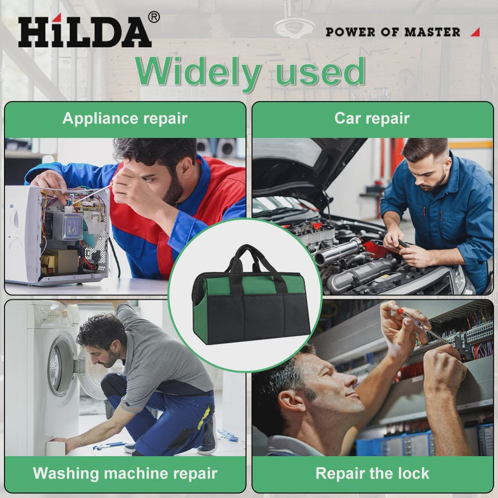 HILDA Stevige Oxford Gereedschapstas - Multifunctionele Draagbare Opbergtas voor Elektrisch Gereedschap