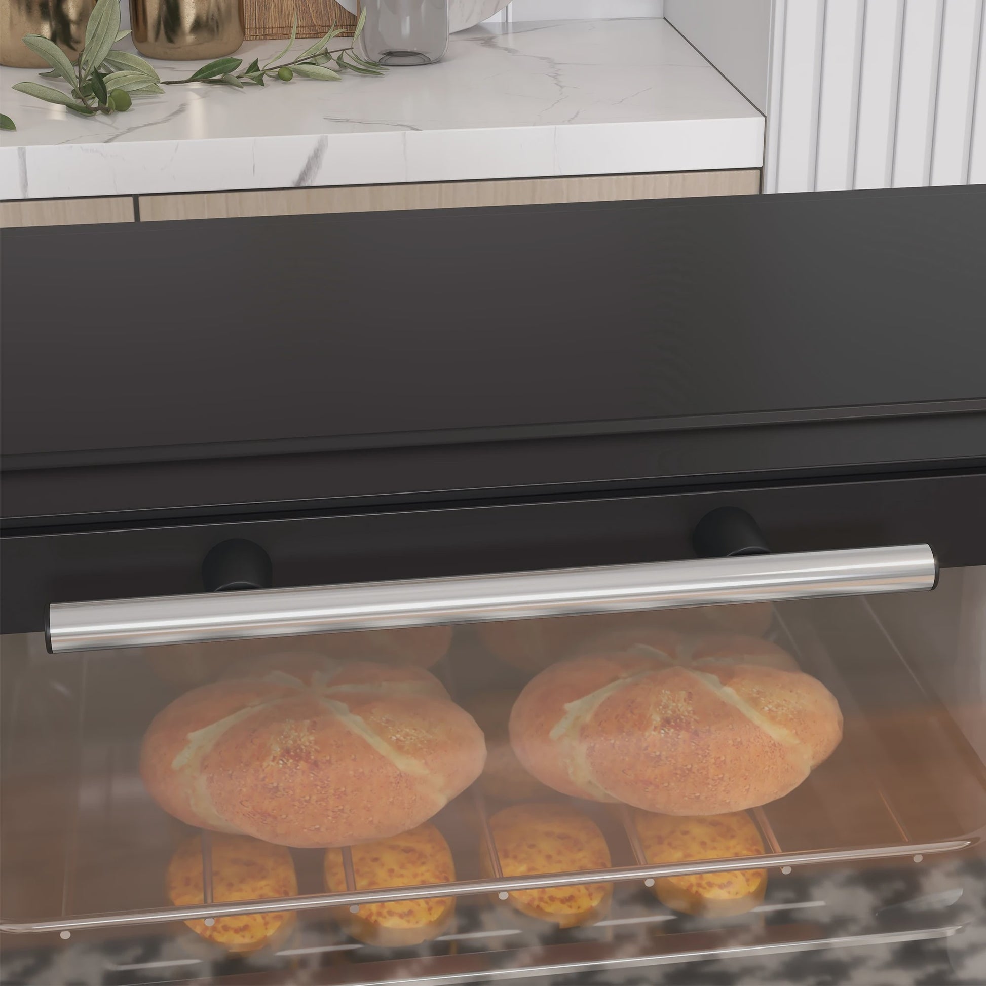 Homcom Mini Elektrische Oven 9L - Compacte Keukenoven met Timer & Temperatuurregeling