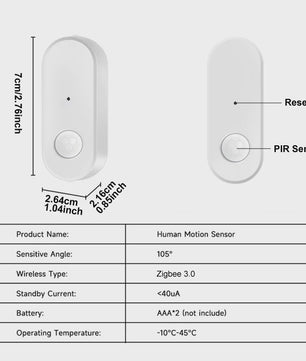Tuya Zigbee Bewegingsmelder - Slimme PIR Infrarood Detector voor Thuisbeveiliging