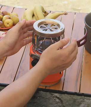 WESTTUNE 2-in-1 Draagbare Camping Gasbrander & Kachel - Koken en Verwarmen