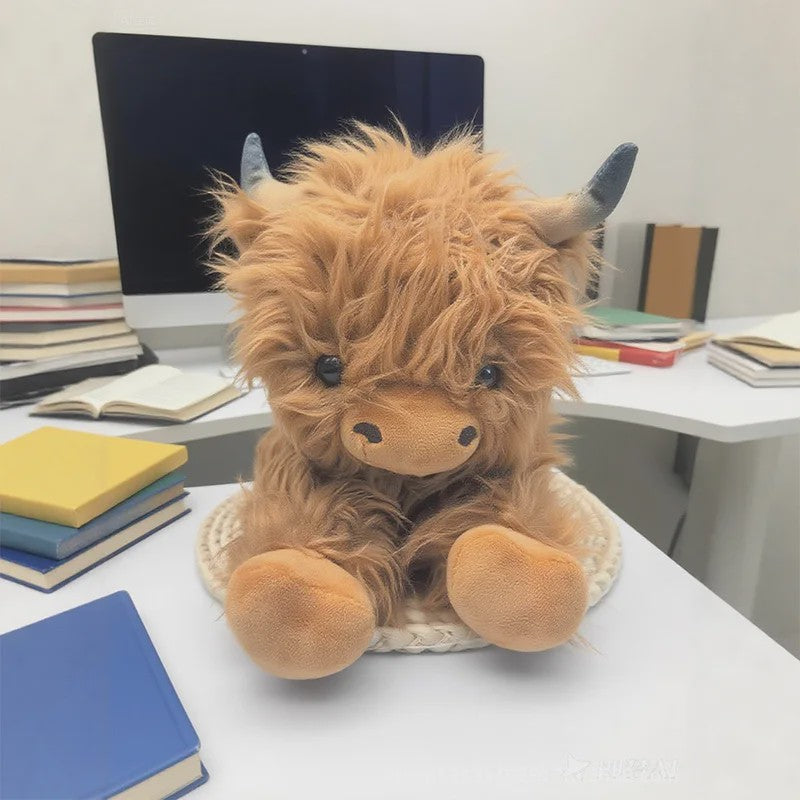 Zachte Pluche Koe Knuffel (25cm) - Schotse Hooglander Speelgoed voor Kinderen & Decoratie