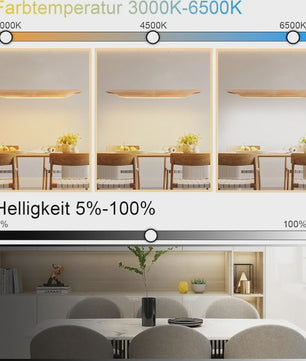 Moderne Houten LED Pendellamp 90cm - Dimbare Hanglamp met Afstandsbediening voor Eettafel, Woonkamer, Keuken