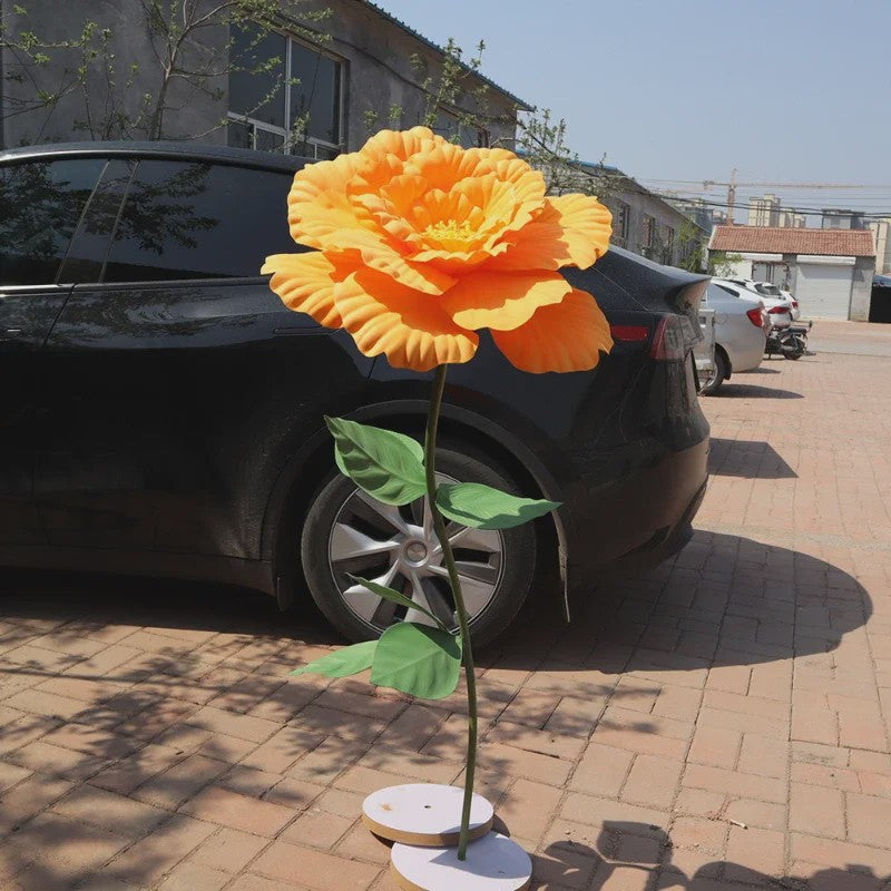 Grote Kunstbloem Pioenroos - 80cm Diameter - Decoratie voor Feesten, Evenementen & Bruiloften