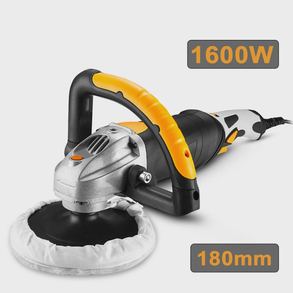 DEKO 1600W Elektrische Polijstmachine 180mm - Variabele Snelheid voor Auto en Vloer
