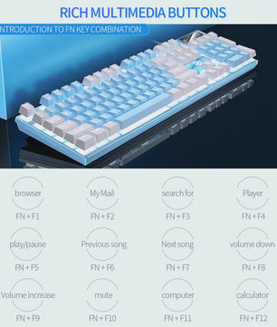 Yindiao K500 Bedraad Gaming Toetsenbord met Numpad en Kleurrijke Backlight