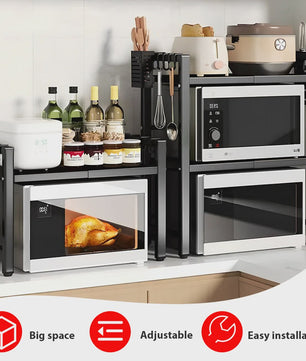 Verstelbare Magnetron Ovenrek - Keuken Organizer met Haken
