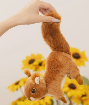 Schattige Zittende Eekhoorn Pluche Knuffel - Perfect Cadeau voor Kinderen