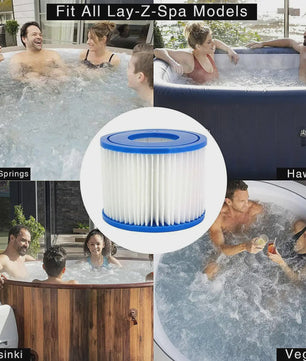 6x Spa Filter Cartridge voor Lay-Z-Spa Hot Tub - Zwembad Reiniging