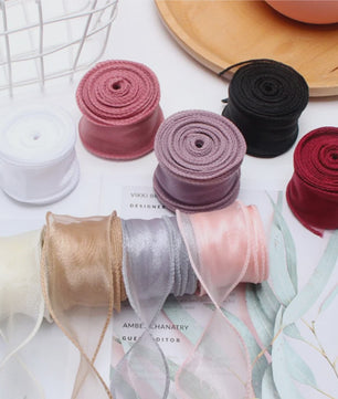Luxe Chiffon & Organza Lint - Perfect voor Knutselen, Cadeauverpakking & Bruiloftsdecoratie